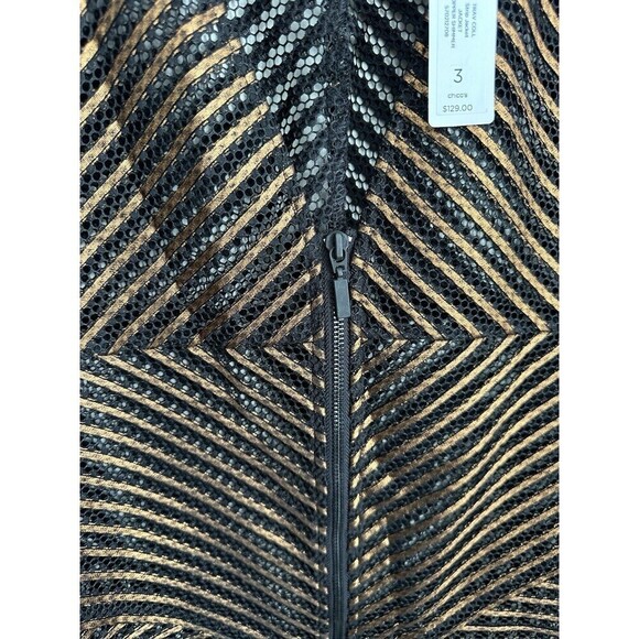 Chico's Travelers Collection Jacket Womens Size 3 XL Striped Copper Shimmer Zip - Picture 7 of 7